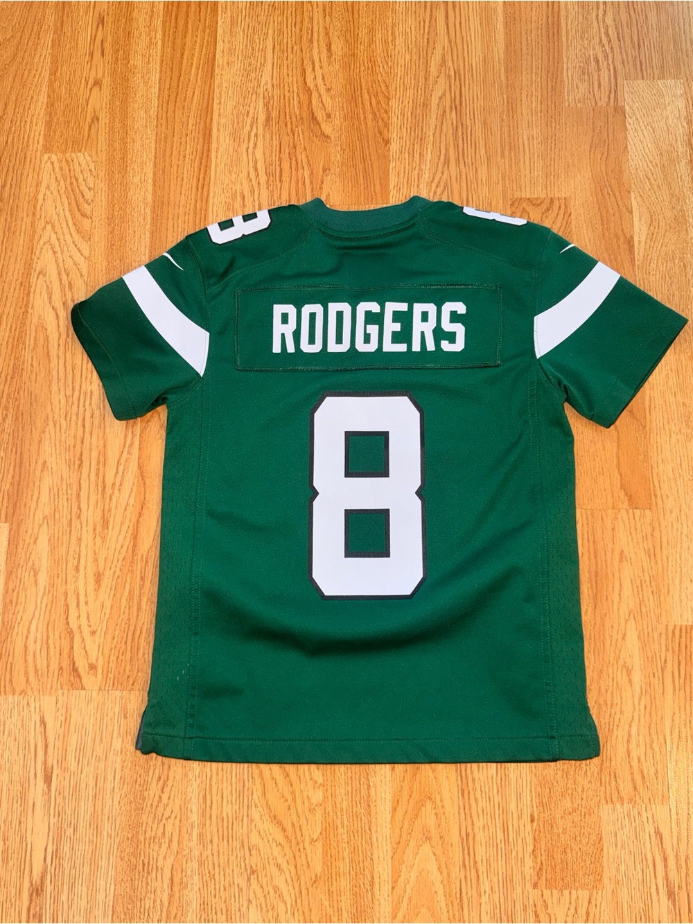 NFL Kids Green Rodgers #8 Football Jersey with White Accents